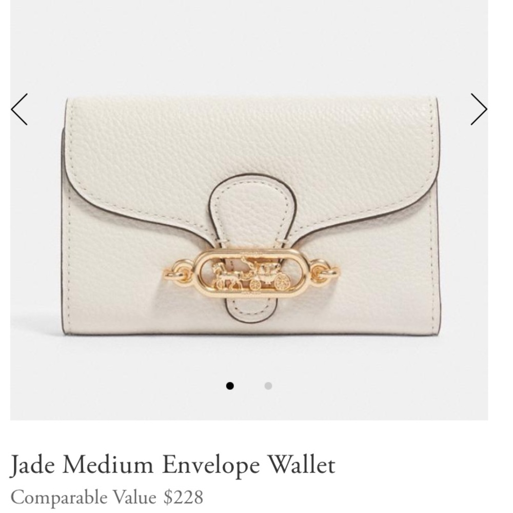 NWT Coach Jade Medium Envelope Wallet